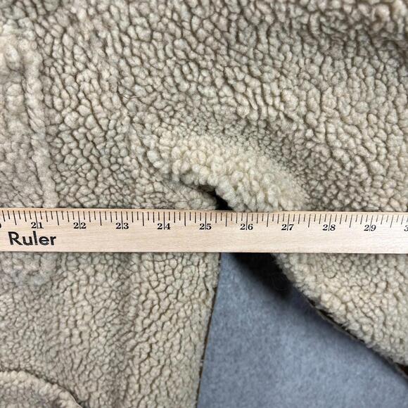 J Crew Nordic Sherpa Fleece Shawl-Collar Jacket Mens Sz XXL Full Zip Snap Front - Picture 9 of 13